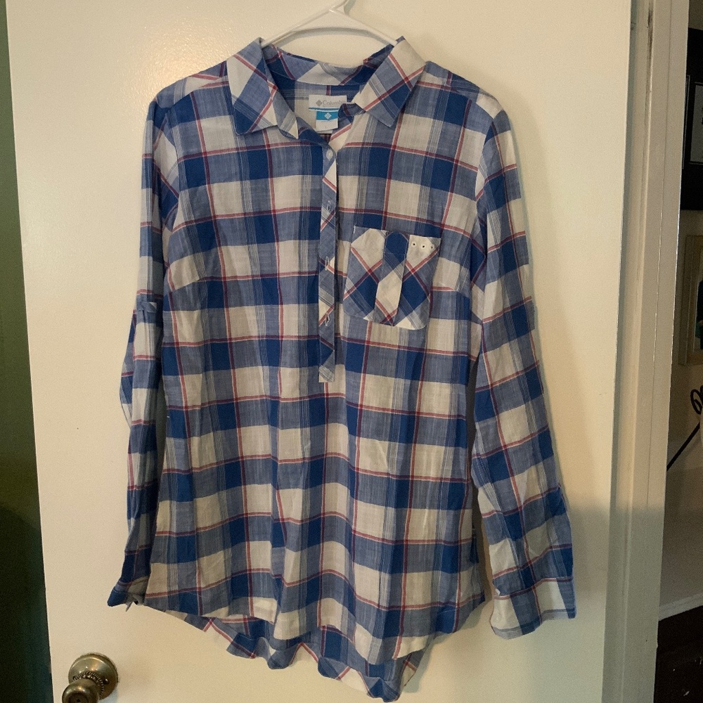 Columbia long sleeve shirt, size L